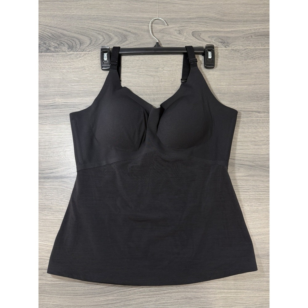 Honeylove Shapewear Womens XL Black LiftWear Cami Tank Top Wireless Comfort